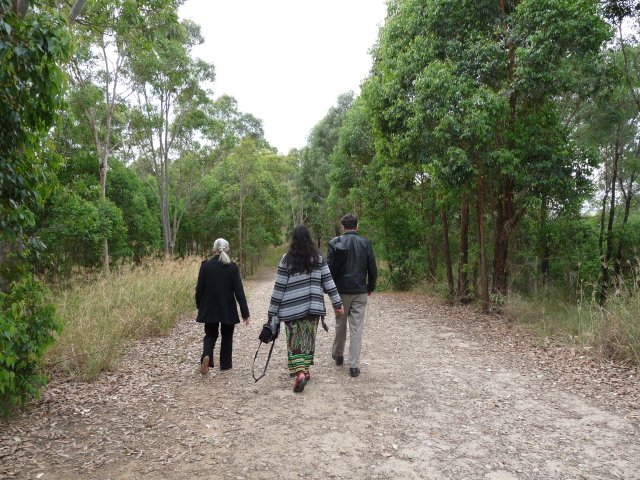 Auntie Fran Bodkin with Peter Read & Sheena Kitchener at William Howe Park, Mt Annan 